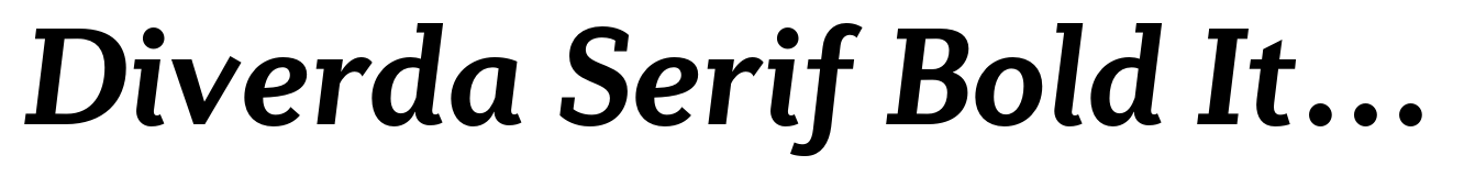 Diverda Serif Bold Italic